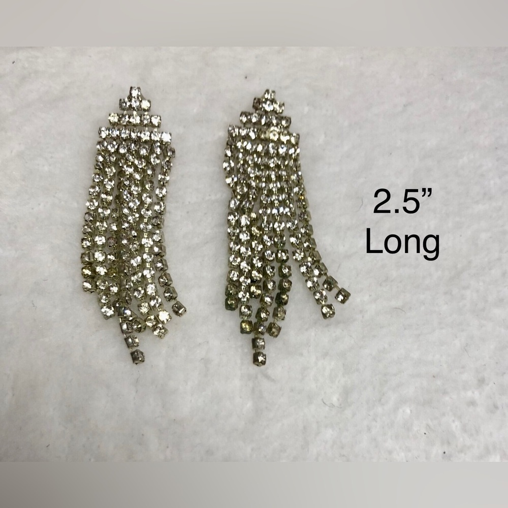 Stunning Chandelier Rhinestone Necklace-Earring Set - Picture 8 of 14